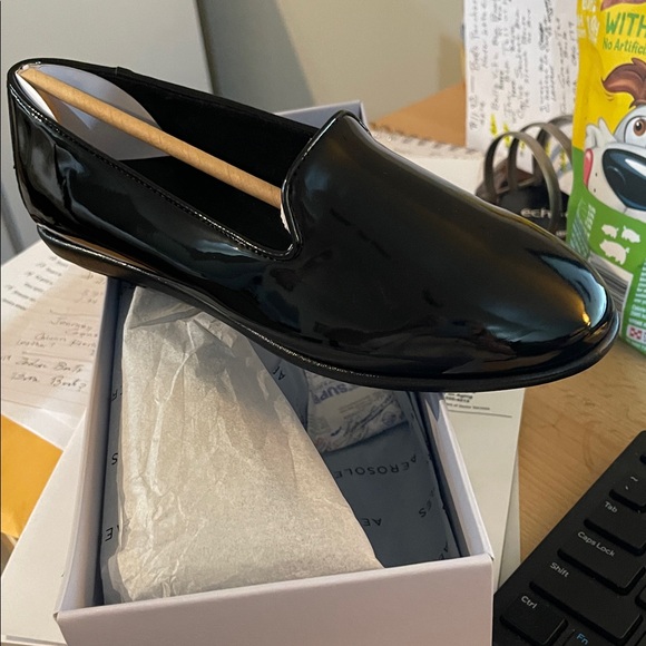 Aerosoles betunis patent leather slip on flats nib 6 m - Picture 3 of 5